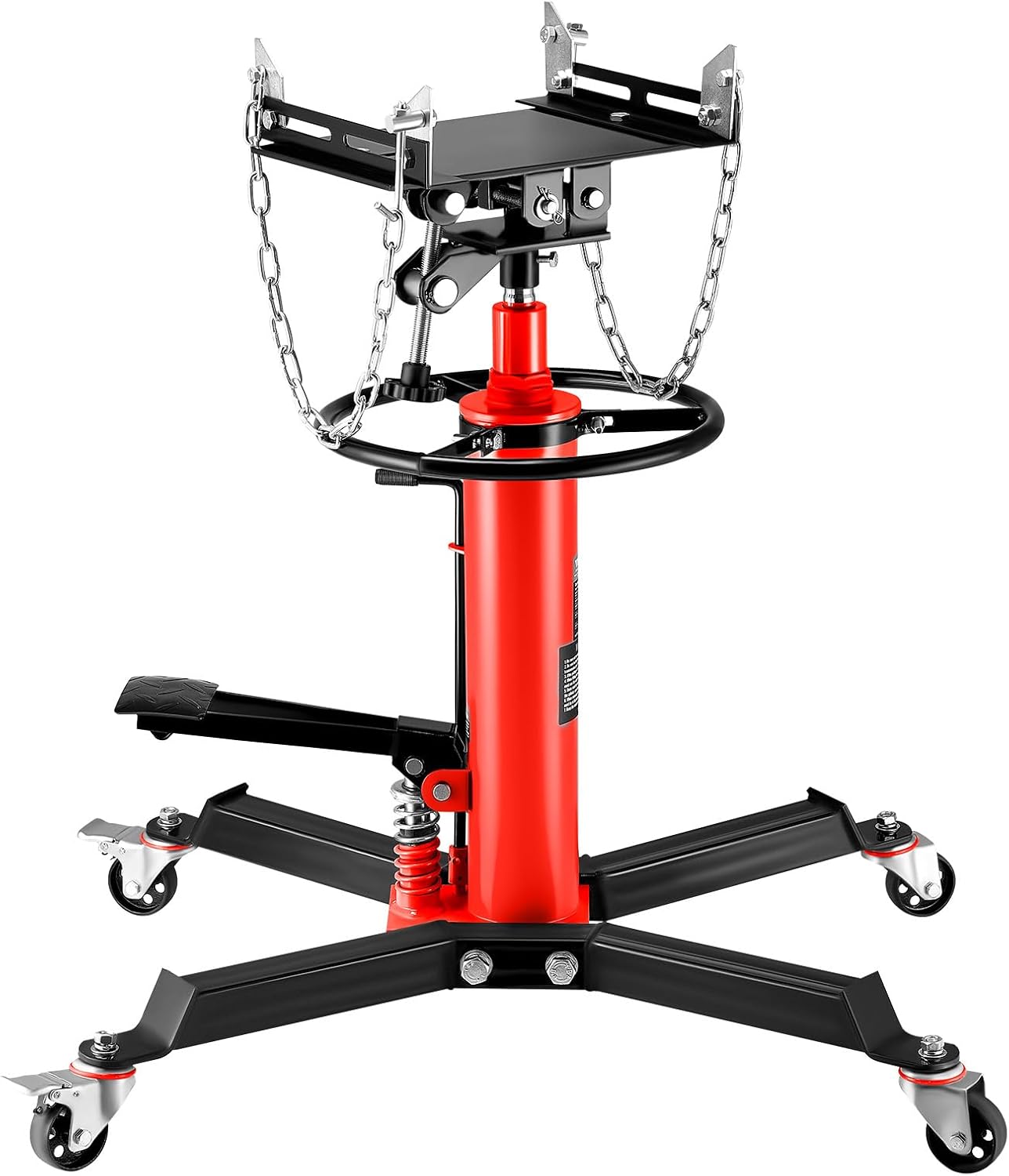 VEVOR 0.75-Ton Hydraulic Telescopic Transmission Jack – 1660LB Capacity with Foot Pedal