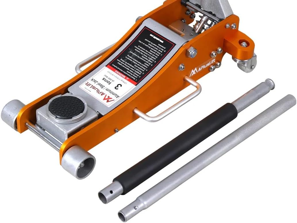 APlusLift AF350G 3-Ton Low Profile Racing Floor Jack – Dual Piston Quick Lift
