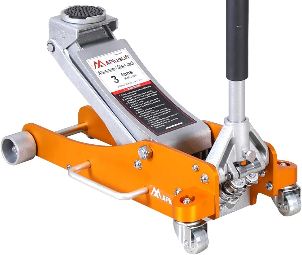 APlusLift AF350G 3-Ton Low Profile Racing Floor Jack – Dual Piston Quick Lift