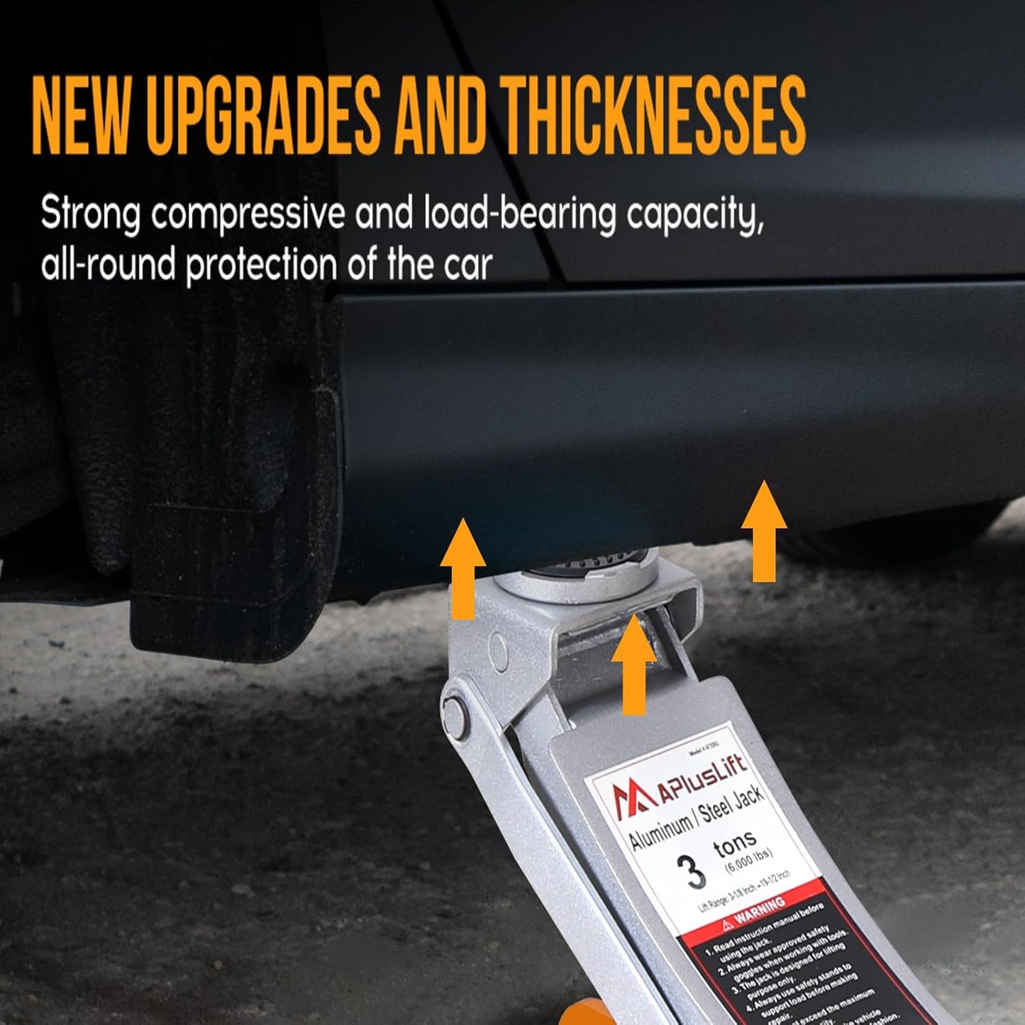 APlusLift AF350G 3-Ton Low Profile Racing Floor Jack – Dual Piston Quick Lift